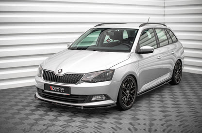 Seitenschweller Ansatz (Paar) passend für Skoda Fabia Mk3 schwarz Hochglanz