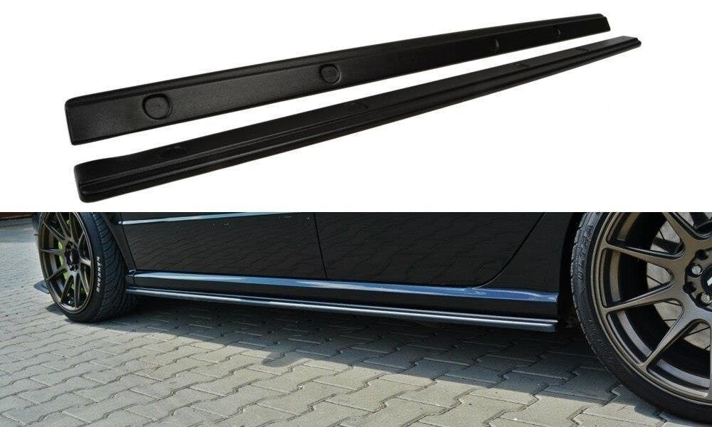 Seitenschweller Ansatz (Paar) passend für Skoda Fabia RS Mk1 schwarz Hochglanz