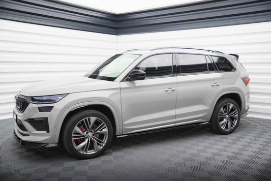 Seitenschweller Ansatz (Paar) passend für Skoda Kodiaq RS Mk1 / Mk1 FL schwarz Hochglanz
