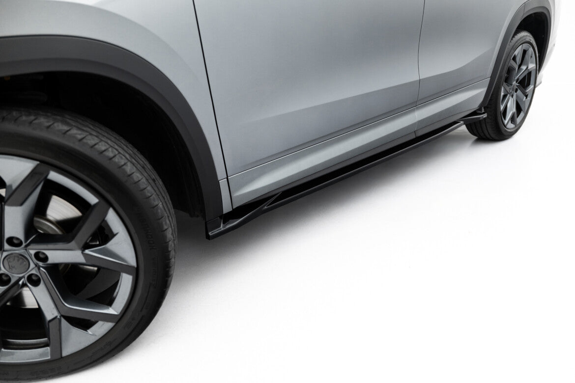 Seitenschweller Ansatz (Paar) passend für Skoda Kodiaq Sportline Mk2 schwarz Hochglanz
