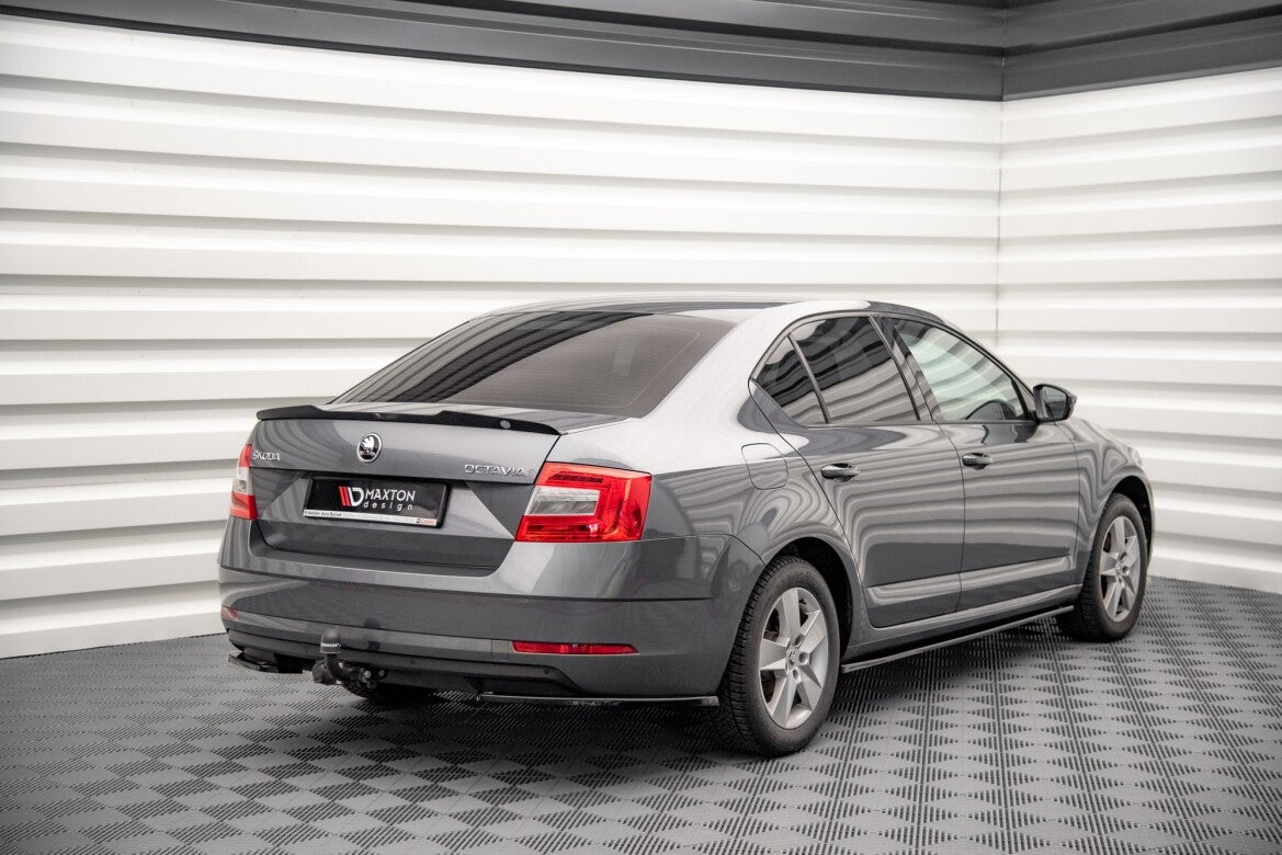 Seitenschweller Ansatz (Paar) passend für Skoda Octavia Mk3 FL schwarz Hochglanz