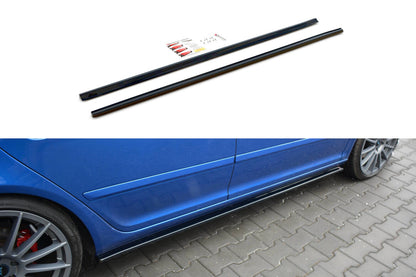 Seitenschweller Ansatz (Paar) passend für Skoda Octavia RS Mk2 / Mk2 FL schwarz Hochglanz