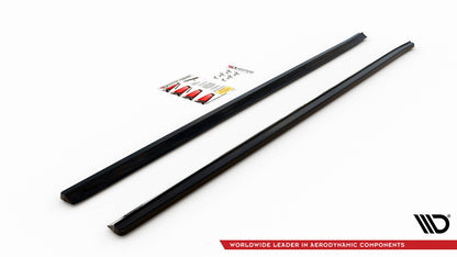 Seitenschweller Ansatz (Paar) passend für Skoda Octavia RS Mk2 / Mk2 FL schwarz Hochglanz