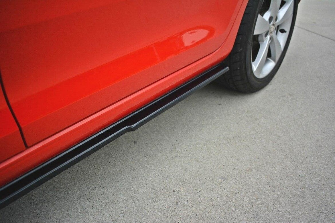 Seitenschweller Ansatz (Paar) passend für Skoda Rapid Carbon Look