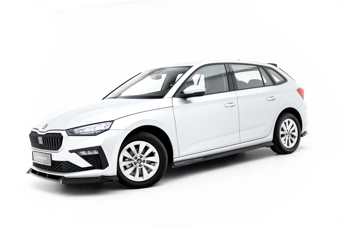 Seitenschweller Ansatz (Paar) passend für Skoda Scala Mk1 Facelift schwarz Hochglanz