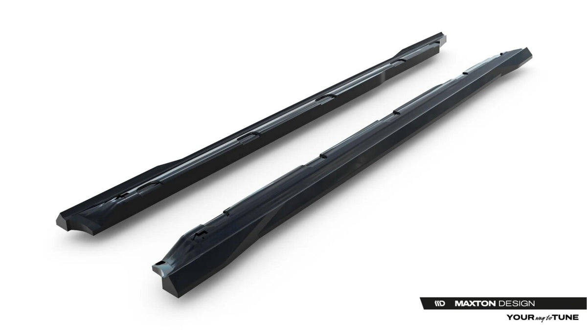Seitenschweller Ansatz (Paar) passend für Skoda Scala Mk1 Facelift schwarz Hochglanz