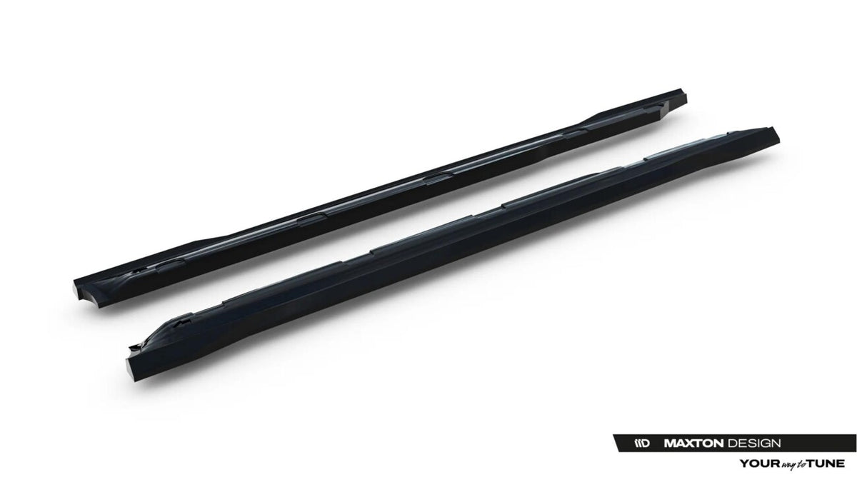 Seitenschweller Ansatz (Paar) passend für Skoda Scala Mk1 Facelift schwarz Hochglanz