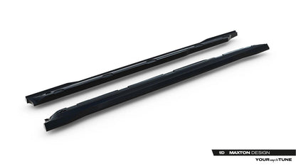 Seitenschweller Ansatz (Paar) passend für Skoda Scala Mk1 Facelift schwarz Hochglanz