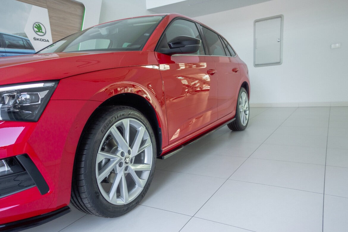 Seitenschweller Ansatz (Paar) passend für Skoda Scala schwarz Hochglanz