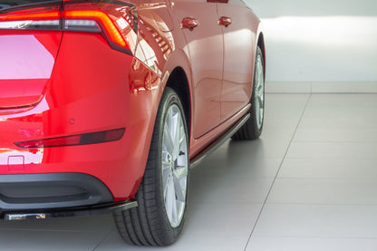 Seitenschweller Ansatz (Paar) passend für Skoda Scala schwarz Hochglanz