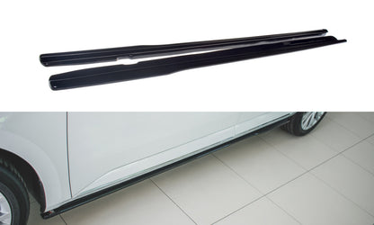 Seitenschweller Ansatz (Paar) passend für Skoda Superb Liftback / Combi Mk3 FL schwarz Hochglanz