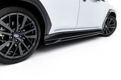 Seitenschweller Ansatz (Paar) passend für Subaru WRX STI Mk2 schwarz Hochglanz