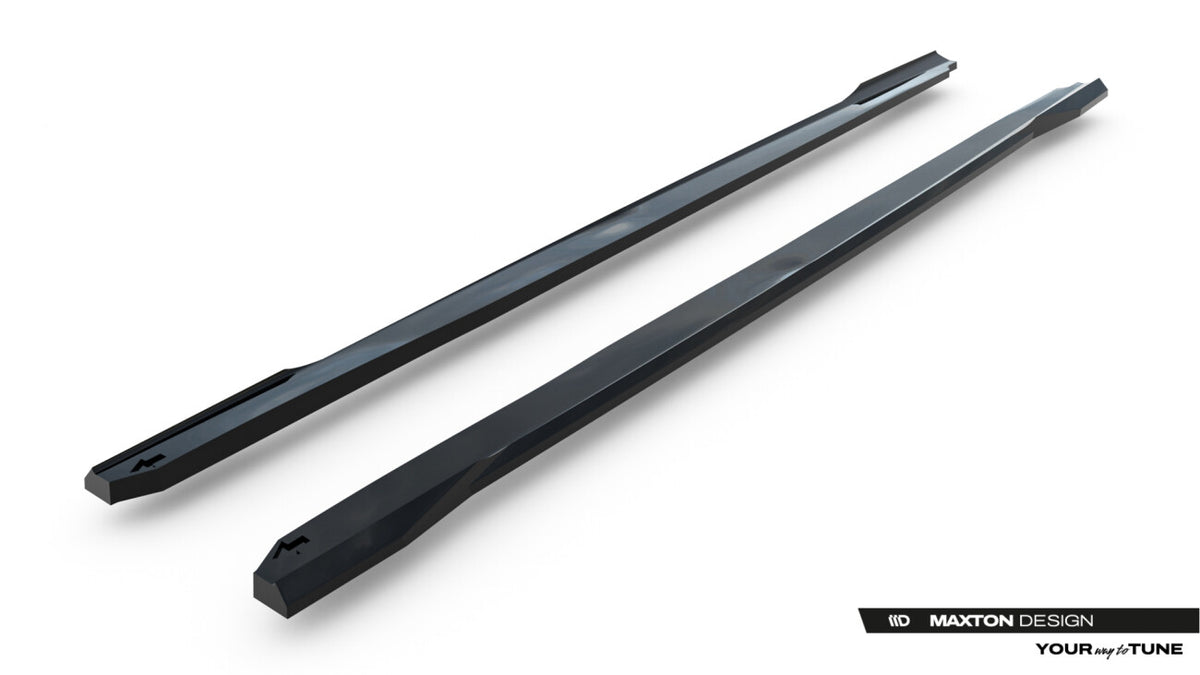 Seitenschweller Ansatz (Paar) passend für Subaru WRX STI Mk2 schwarz Hochglanz
