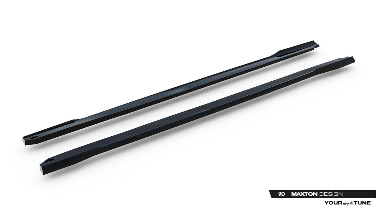 Seitenschweller Ansatz (Paar) passend für Subaru WRX STI Mk2 schwarz Hochglanz