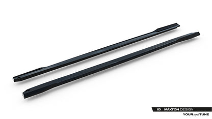 Seitenschweller Ansatz (Paar) passend für Subaru WRX STI Mk2 schwarz Hochglanz