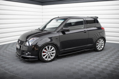 Seitenschweller Ansatz (Paar) passend für Suzuki Swift Sport Mk4 schwarz Hochglanz