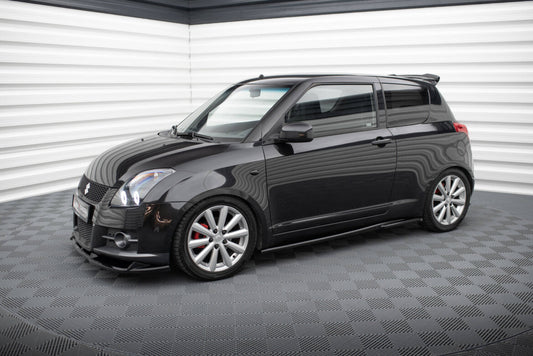 Seitenschweller Ansatz (Paar) passend für Suzuki Swift Sport Mk4 schwarz Hochglanz