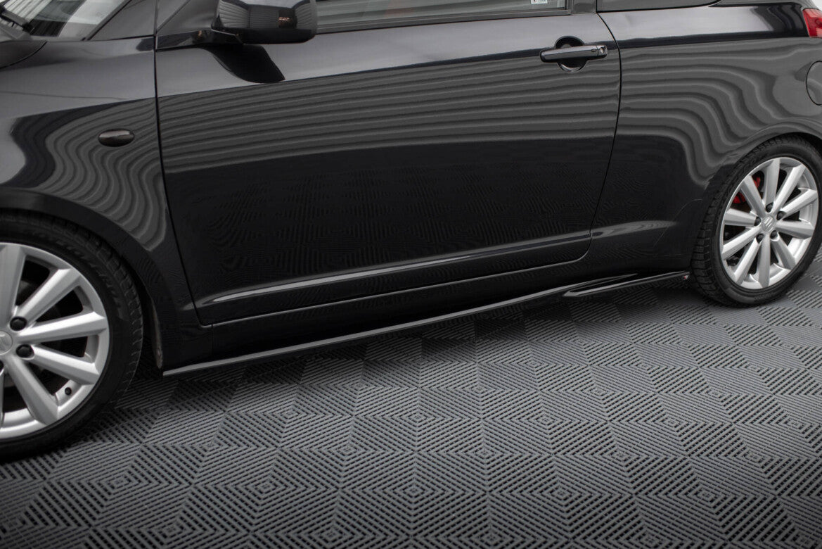 Seitenschweller Ansatz (Paar) passend für Suzuki Swift Sport Mk4 schwarz Hochglanz