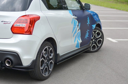Seitenschweller Ansatz (Paar) passend für Suzuki Swift Sport Mk6 schwarz Hochglanz