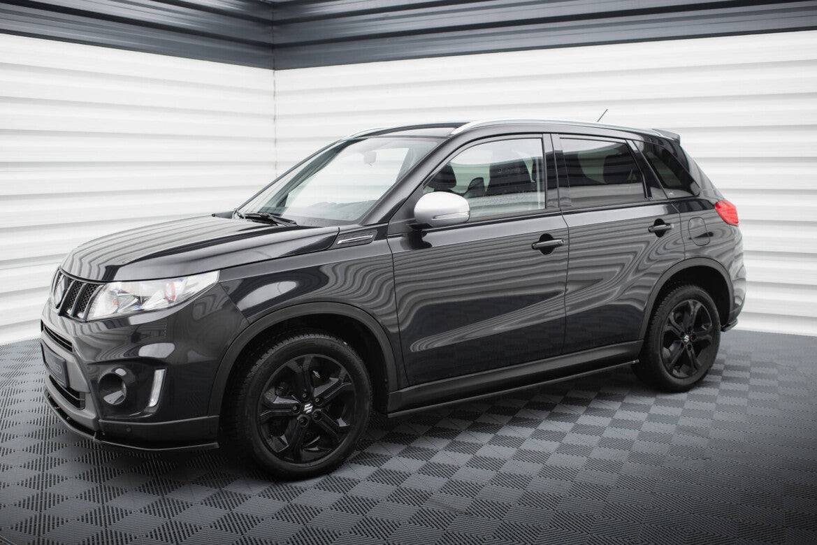 Seitenschweller Ansatz (Paar) passend für Suzuki Vitara S Mk2 schwarz Hochglanz