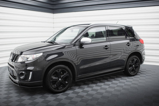 Seitenschweller Ansatz (Paar) passend für Suzuki Vitara S Mk2 schwarz Hochglanz