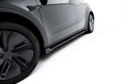 Seitenschweller Ansatz (Paar) passend für Tesla Model Y Premium Mk1 Facelift schwarz Hochglanz