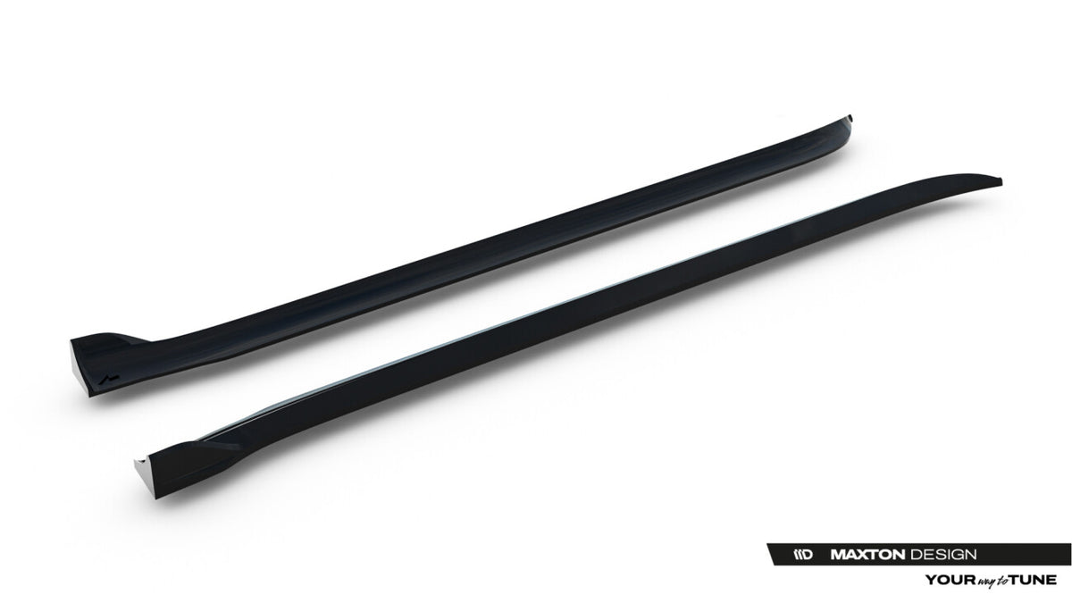 Seitenschweller Ansatz (Paar) passend für Tesla Model Y Premium Mk1 Facelift schwarz Hochglanz