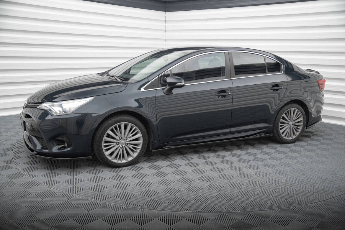 Seitenschweller Ansatz (Paar) passend für Toyota Avensis Mk3 FL schwarz Hochglanz