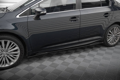 Seitenschweller Ansatz (Paar) passend für Toyota Avensis Mk3 FL schwarz Hochglanz
