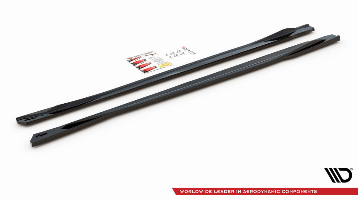 Seitenschweller Ansatz (Paar) passend für Toyota Avensis Mk3 FL schwarz Hochglanz