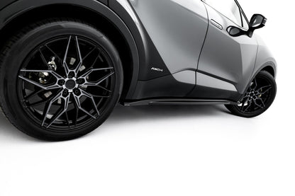 Seitenschweller Ansatz (Paar) passend für Toyota C-HR Mk2 schwarz Hochglanz