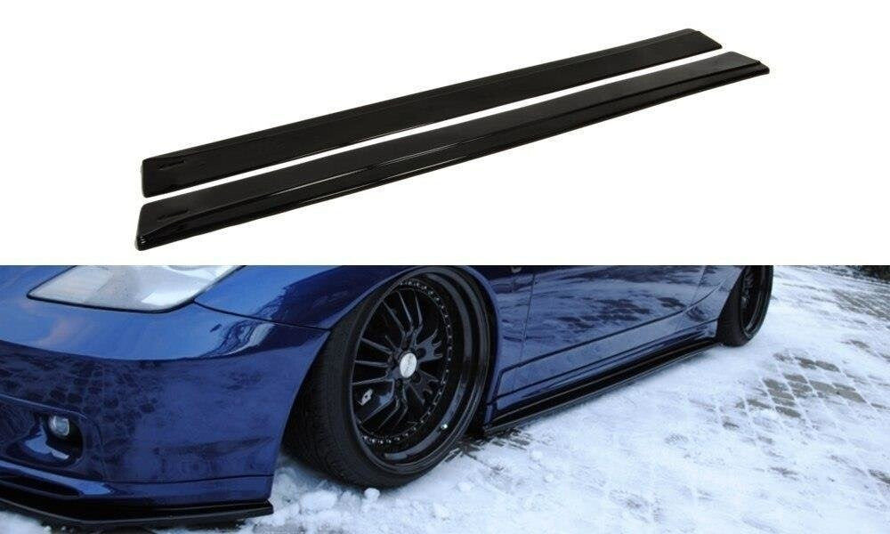 Seitenschweller Ansatz (Paar) passend für Toyota Celica T23 TS schwarz Hochglanz