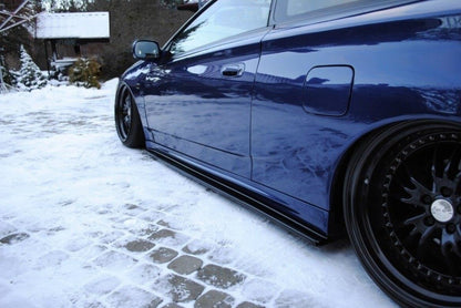 Seitenschweller Ansatz (Paar) passend für Toyota Celica T23 TS schwarz Hochglanz