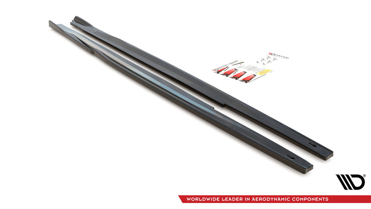 Seitenschweller Ansatz (Paar) passend für Toyota Corolla GR Sport Hatchback XII schwarz Hochglanz