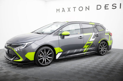 Seitenschweller Ansatz (Paar) passend für Toyota Corolla GR Sport Touring Sports XII schwarz Hochglanz