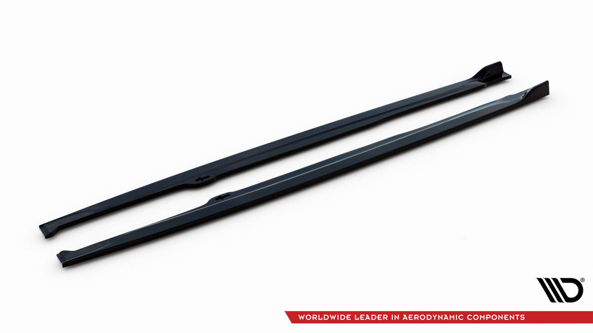 Seitenschweller Ansatz (Paar) passend für Toyota Corolla XII Hatchback schwarz Hochglanz
