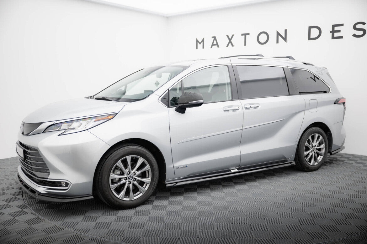 Seitenschweller Ansatz (Paar) passend für Toyota Sienna Mk4 schwarz Hochglanz