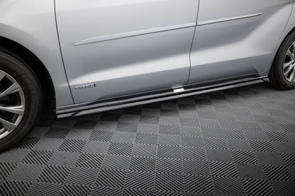 Seitenschweller Ansatz (Paar) passend für Toyota Sienna Mk4 schwarz Hochglanz