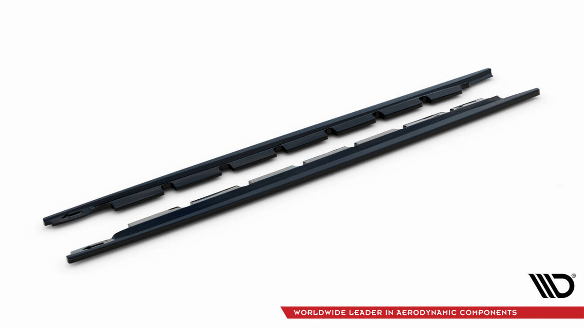 Seitenschweller Ansatz (Paar) passend für Toyota Yaris Mk3 FL schwarz Hochglanz