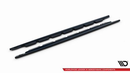 Seitenschweller Ansatz (Paar) passend für Toyota Yaris Mk3 FL schwarz Hochglanz