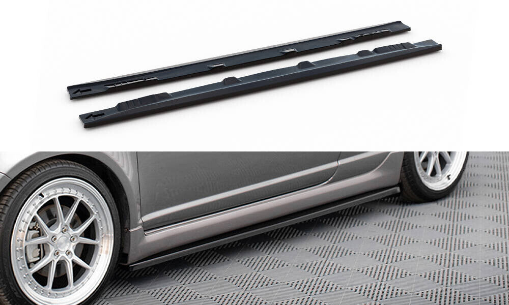 Seitenschweller Ansatz (Paar) passend für Toyota Yaris T-Sport Mk1 FL schwarz Hochglanz