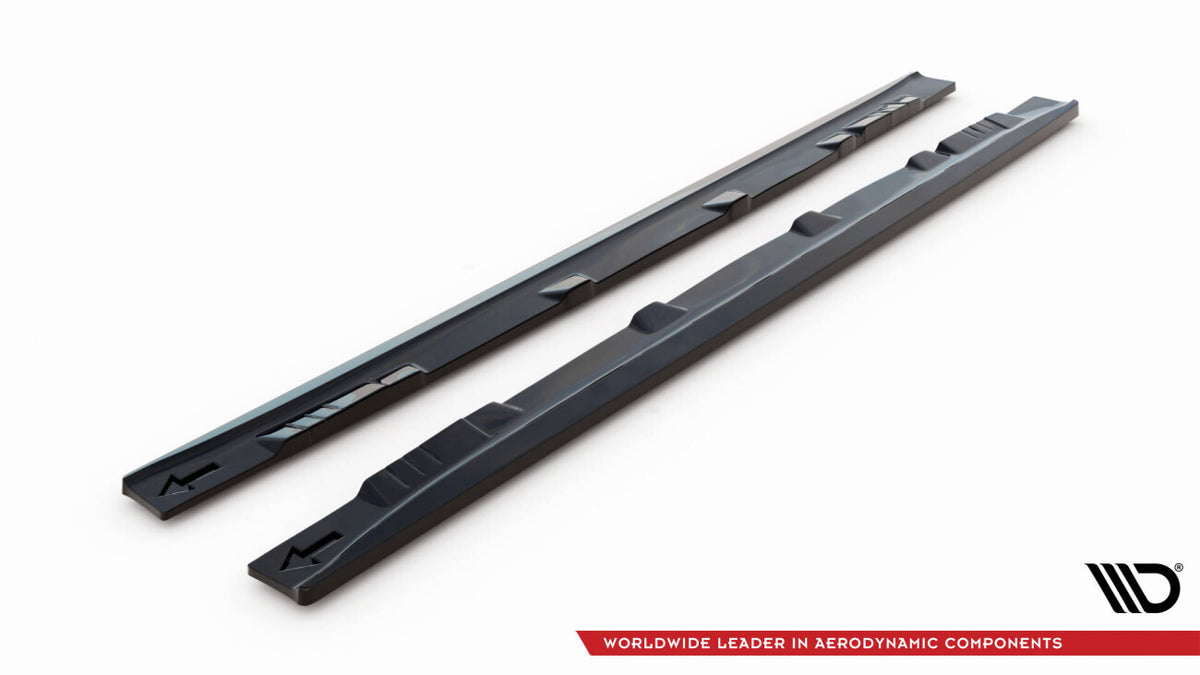 Seitenschweller Ansatz (Paar) passend für Toyota Yaris T-Sport Mk1 FL schwarz Hochglanz