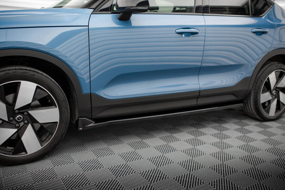 Seitenschweller Ansatz (Paar) passend für Volvo C40 Mk1 schwarz Hochglanz