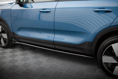 Seitenschweller Ansatz (Paar) passend für Volvo C40 Mk1 schwarz Hochglanz