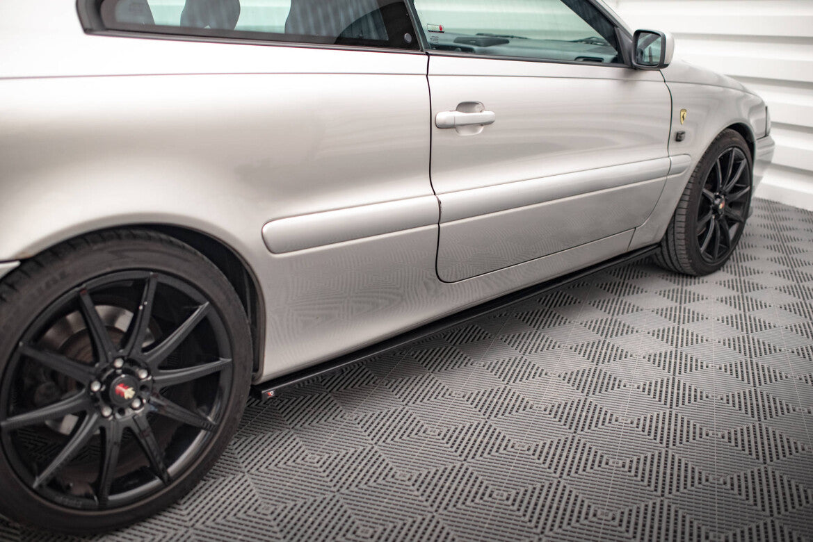 Seitenschweller Ansatz (Paar) passend für Volvo C70 Mk1 schwarz Hochglanz