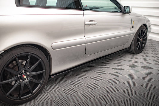 Seitenschweller Ansatz (Paar) passend für Volvo C70 Mk1 schwarz Hochglanz