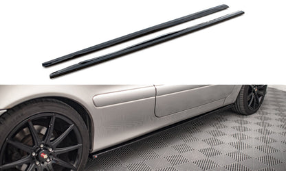 Seitenschweller Ansatz (Paar) passend für Volvo C70 Mk1 schwarz Hochglanz