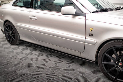 Seitenschweller Ansatz (Paar) passend für Volvo C70 Mk1 schwarz Hochglanz
