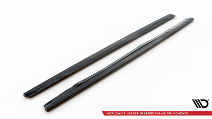 Seitenschweller Ansatz (Paar) passend für Volvo C70 Mk1 schwarz Hochglanz