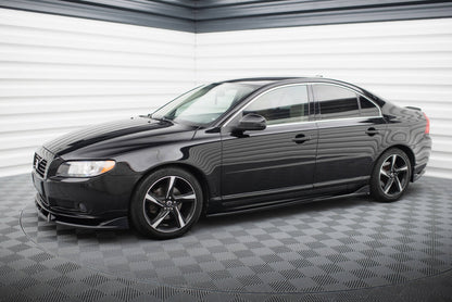 Seitenschweller Ansatz (Paar) passend für Volvo S80 Mk2 schwarz Hochglanz